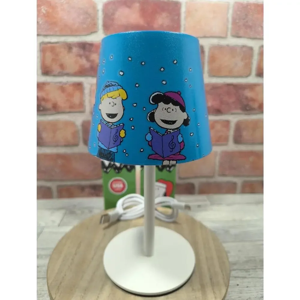 Peanuts Rechargeable Touch Indoor/Outdoor Lamp With Dimmer Holiday Carolers New